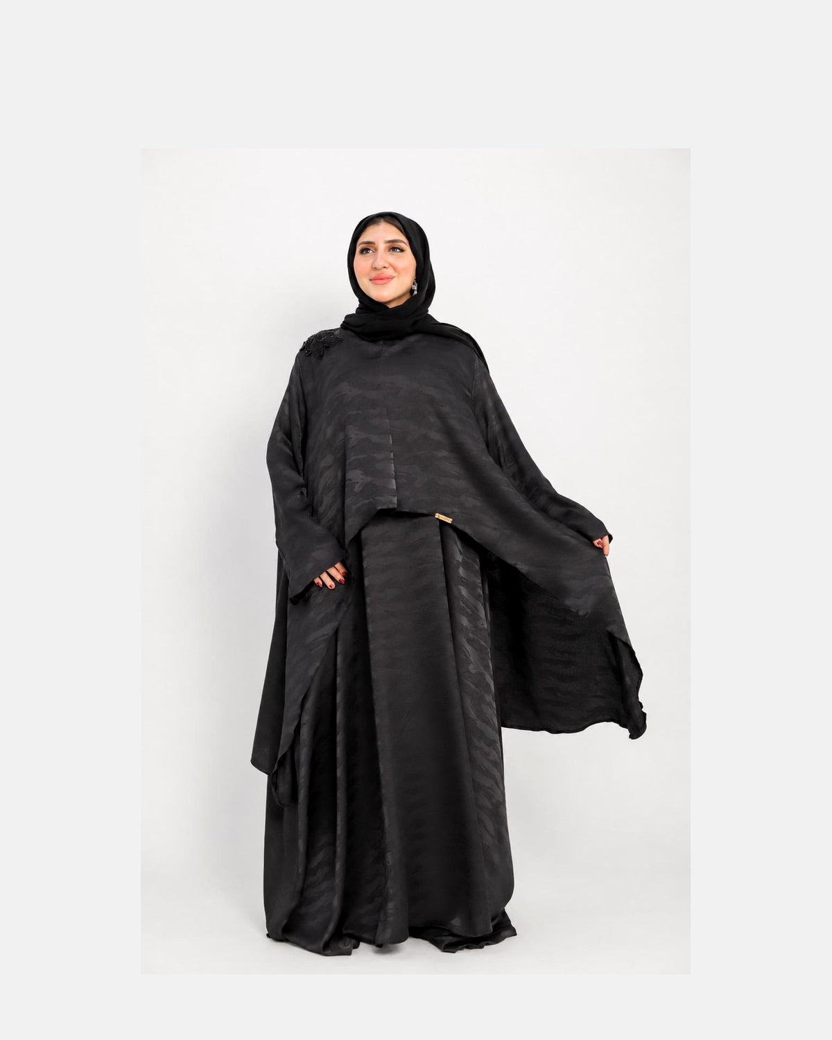 Premium Jacquard Silk Abaya