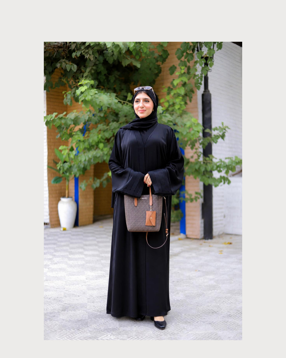 Luxury Silk Abaya – Rich Jet Black with Timeless Elegance