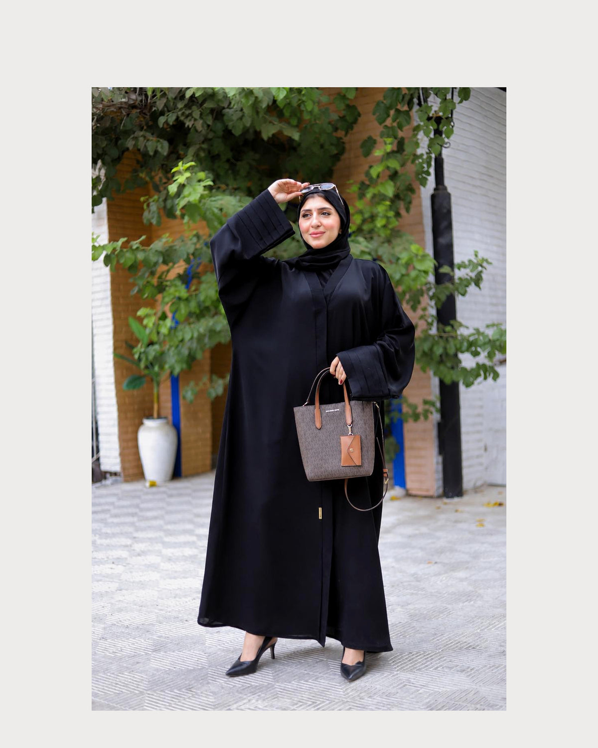 Luxury Silk Abaya – Rich Jet Black with Timeless Elegance